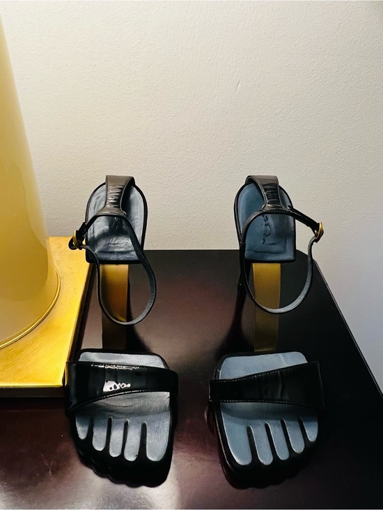Yves Saint Laurent Shoes - Vintage Archival YSL Hero 2008 Women’s Black‎ Strappy Stiletto Heel Sandals